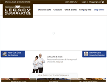 Tablet Screenshot of legacychocolates.com